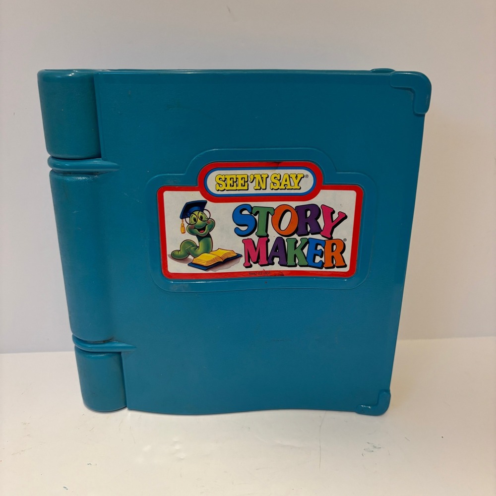 Vintage 1991 Mattel See N Say Story Maker Blue Electronic Learning Toy 5992